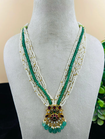 Multi Beads Tika Necklace Set