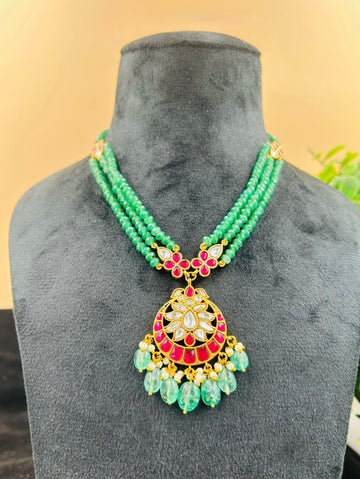 Triple Beads Necklace Set