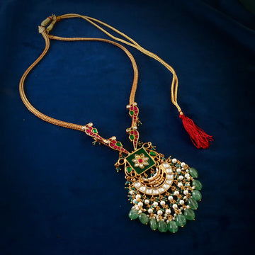 Assamese Traditional Gold Plated Jethi Design Necklace Set