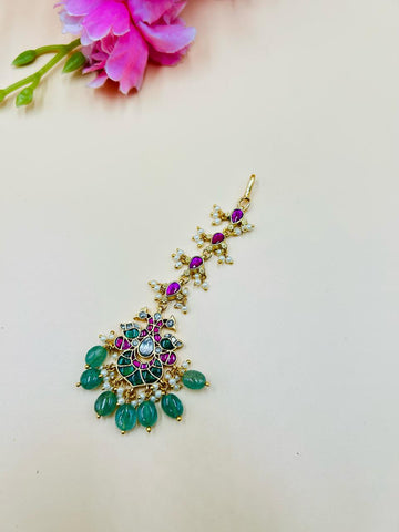 Peacock Maang Tika