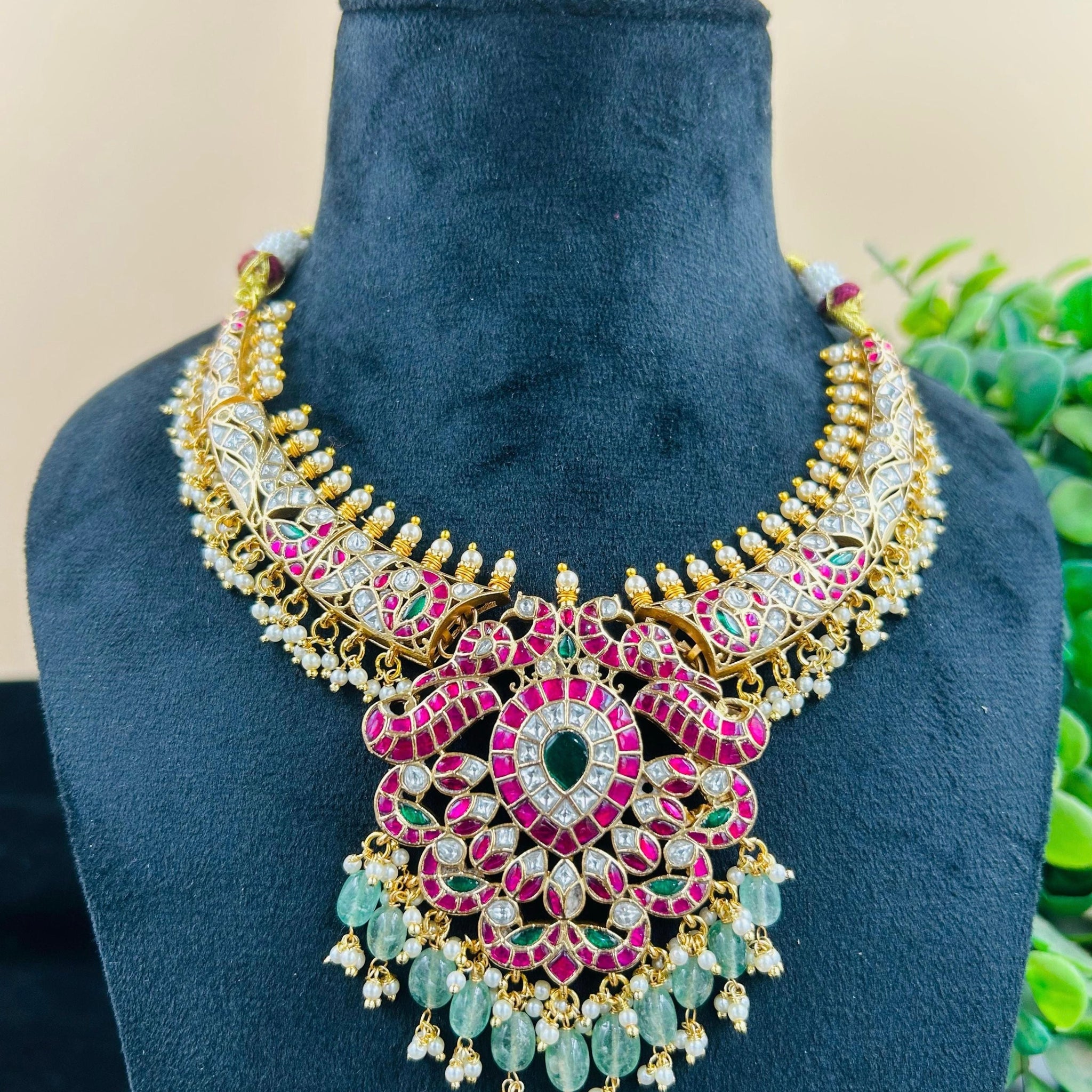 Traditional Bridal Jadau Kundan Heavy Necklace Set