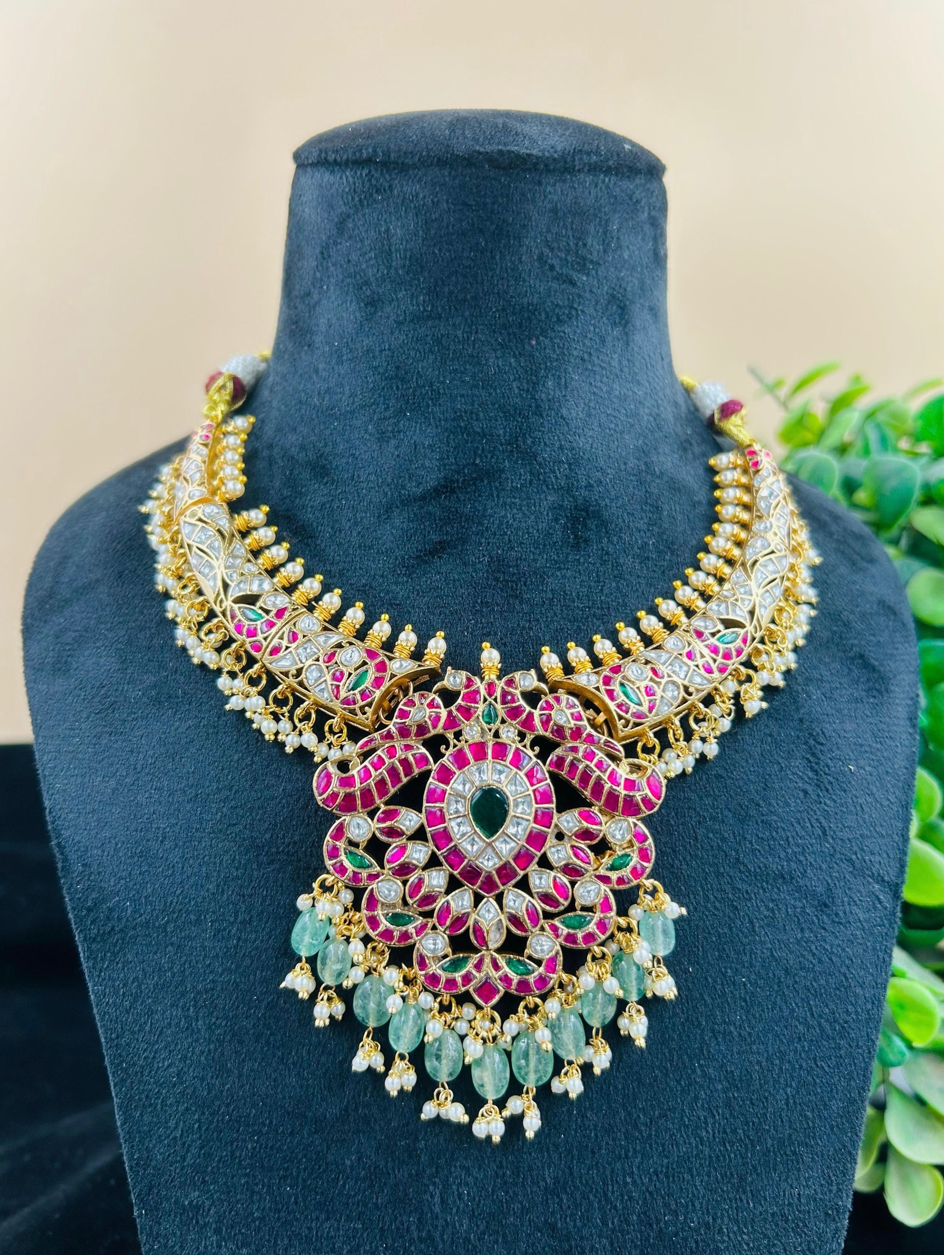 Traditional Bridal Jadau Kundan Heavy Necklace Set