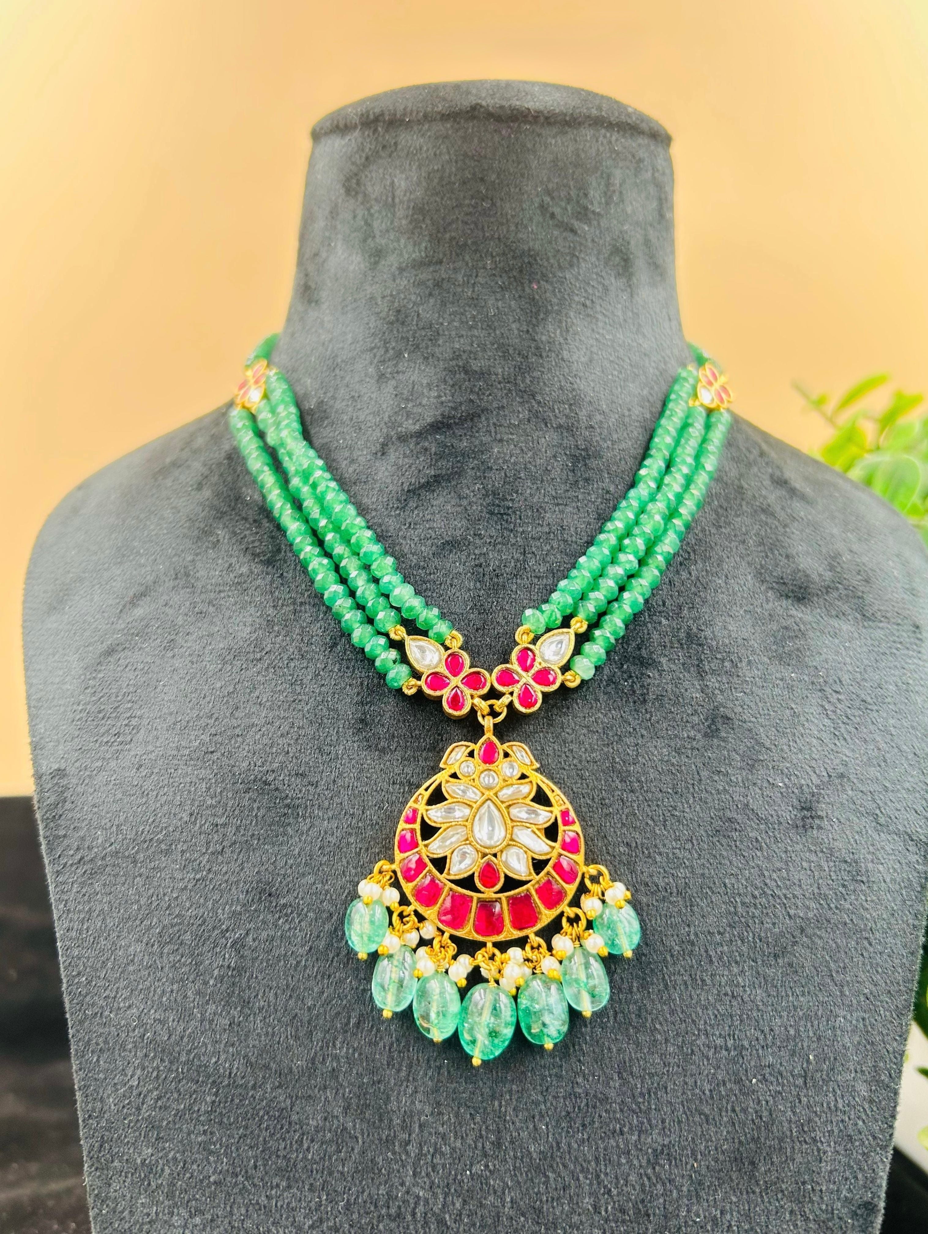 Triple Beads Necklace Set