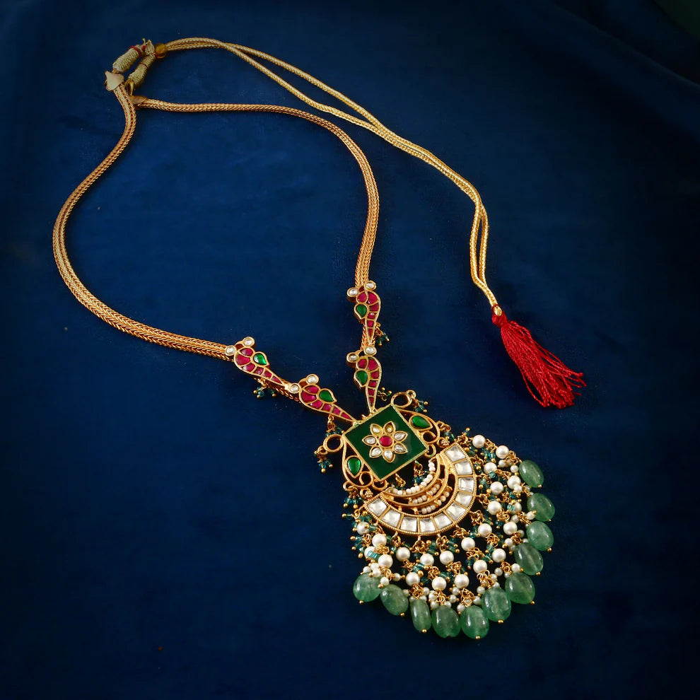 Assamese Traditional Gold Plated Jethi Design Necklace Set