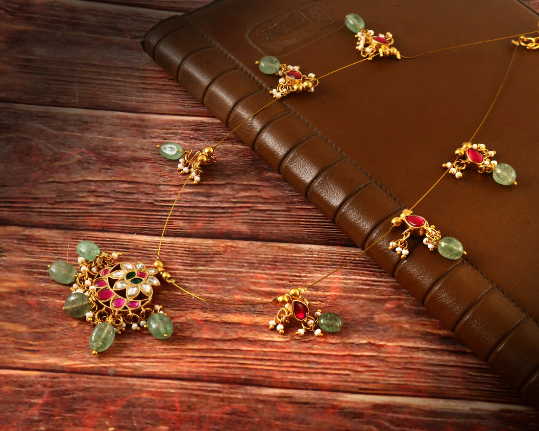 Jadau Kundan Necklace Single Chain