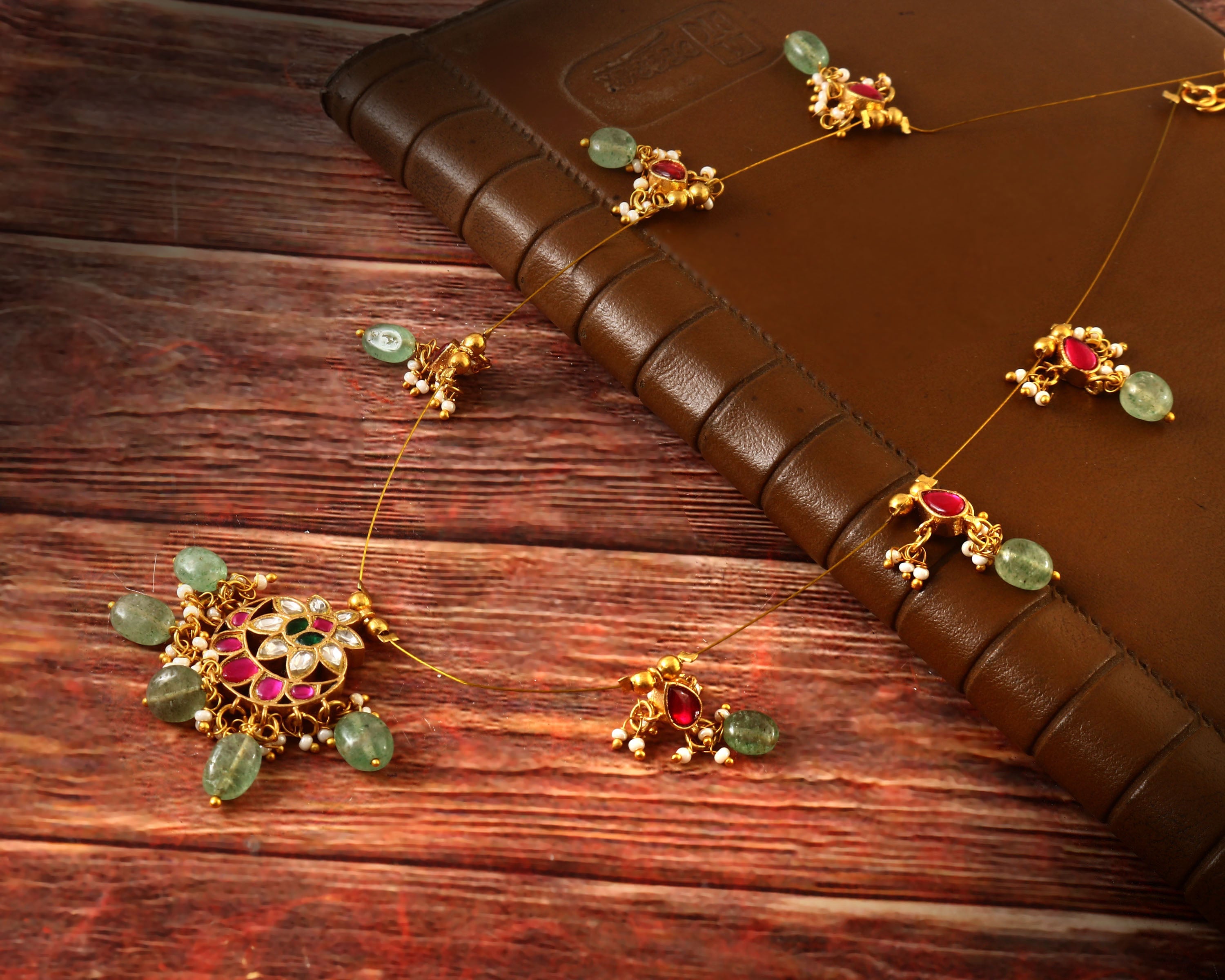 Jadau Kundan Necklace Single Chain