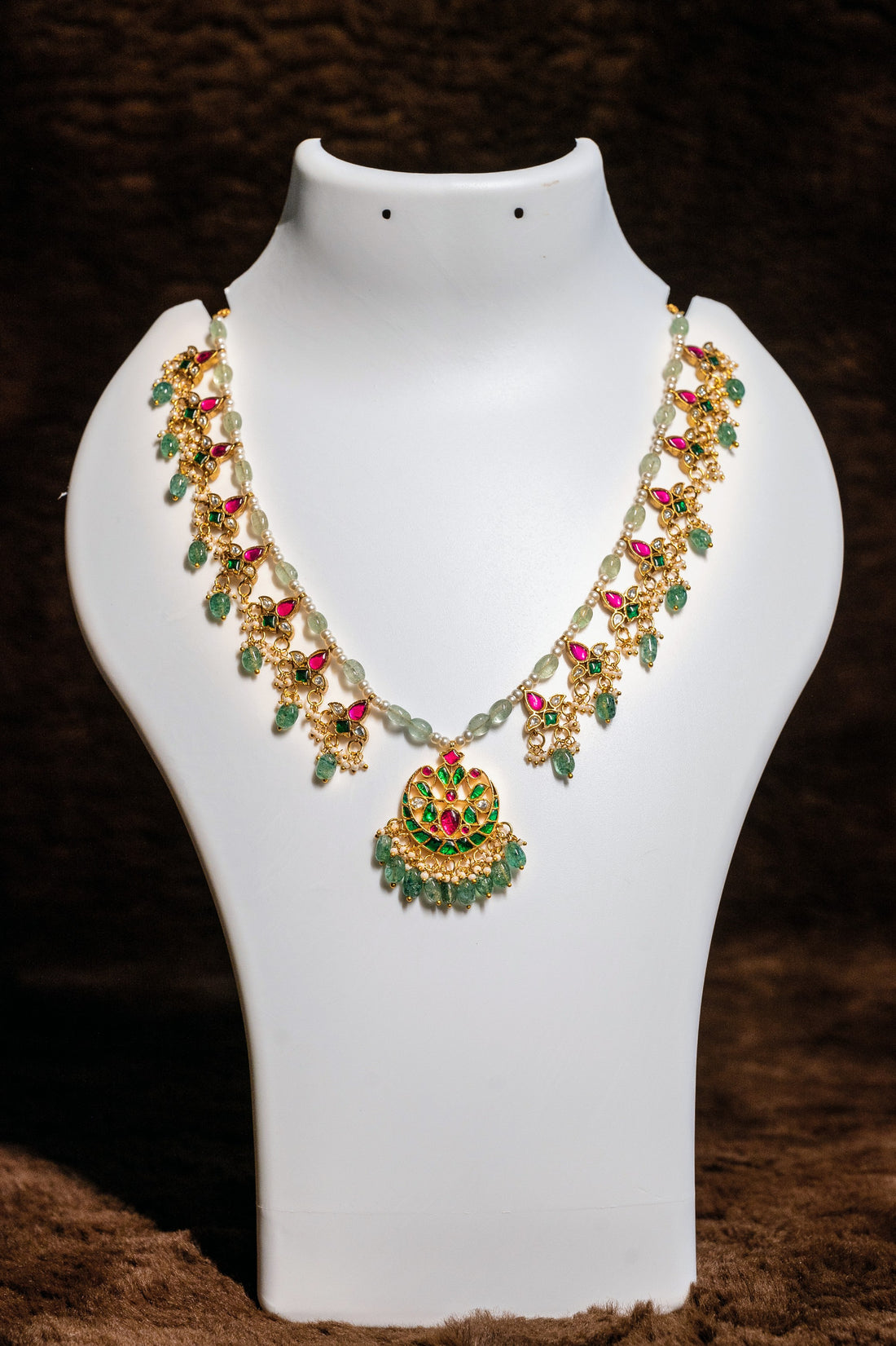 Bead Jadau Kundan Necklace Set