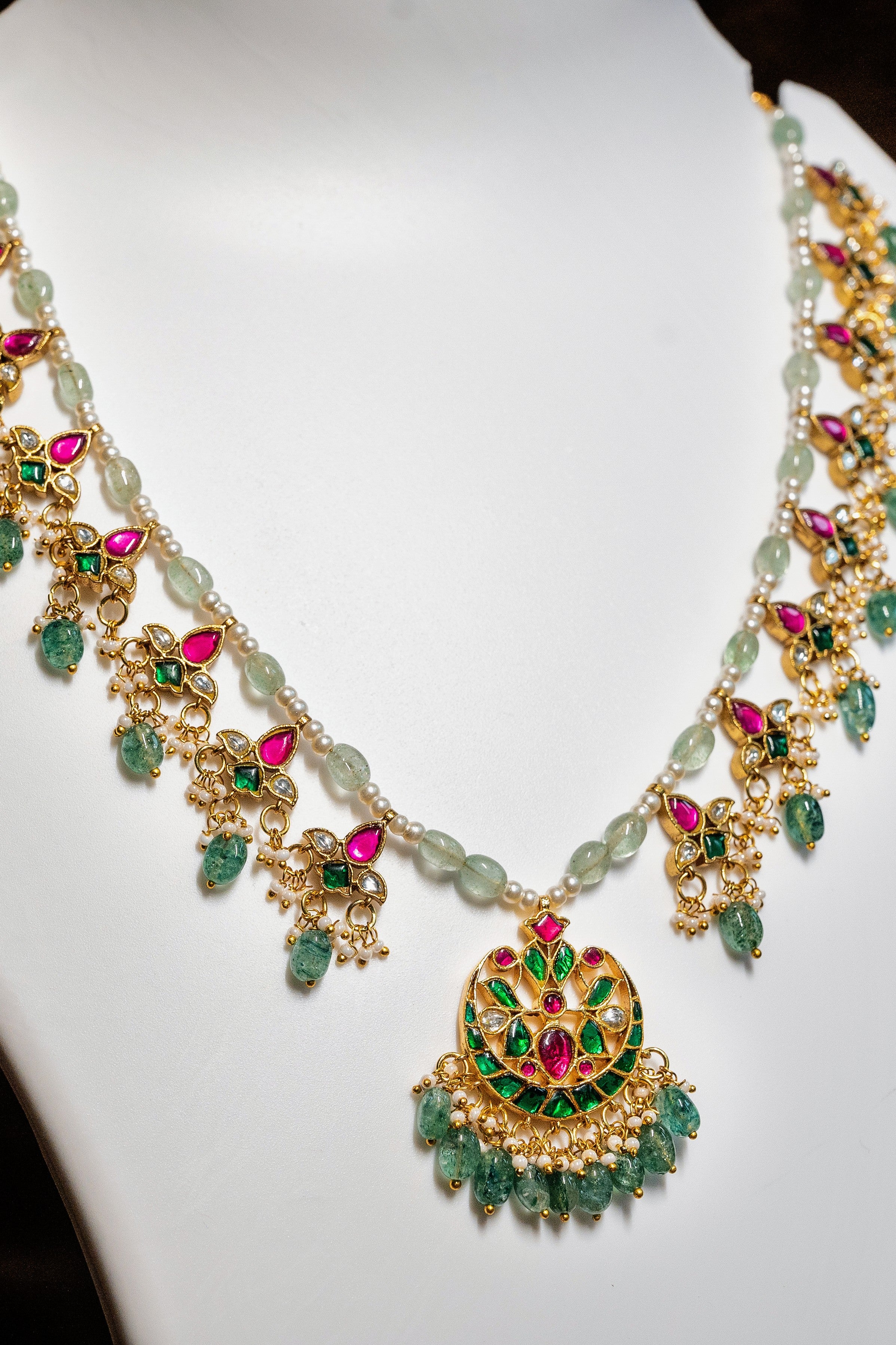 Bead Jadau Kundan Necklace Set