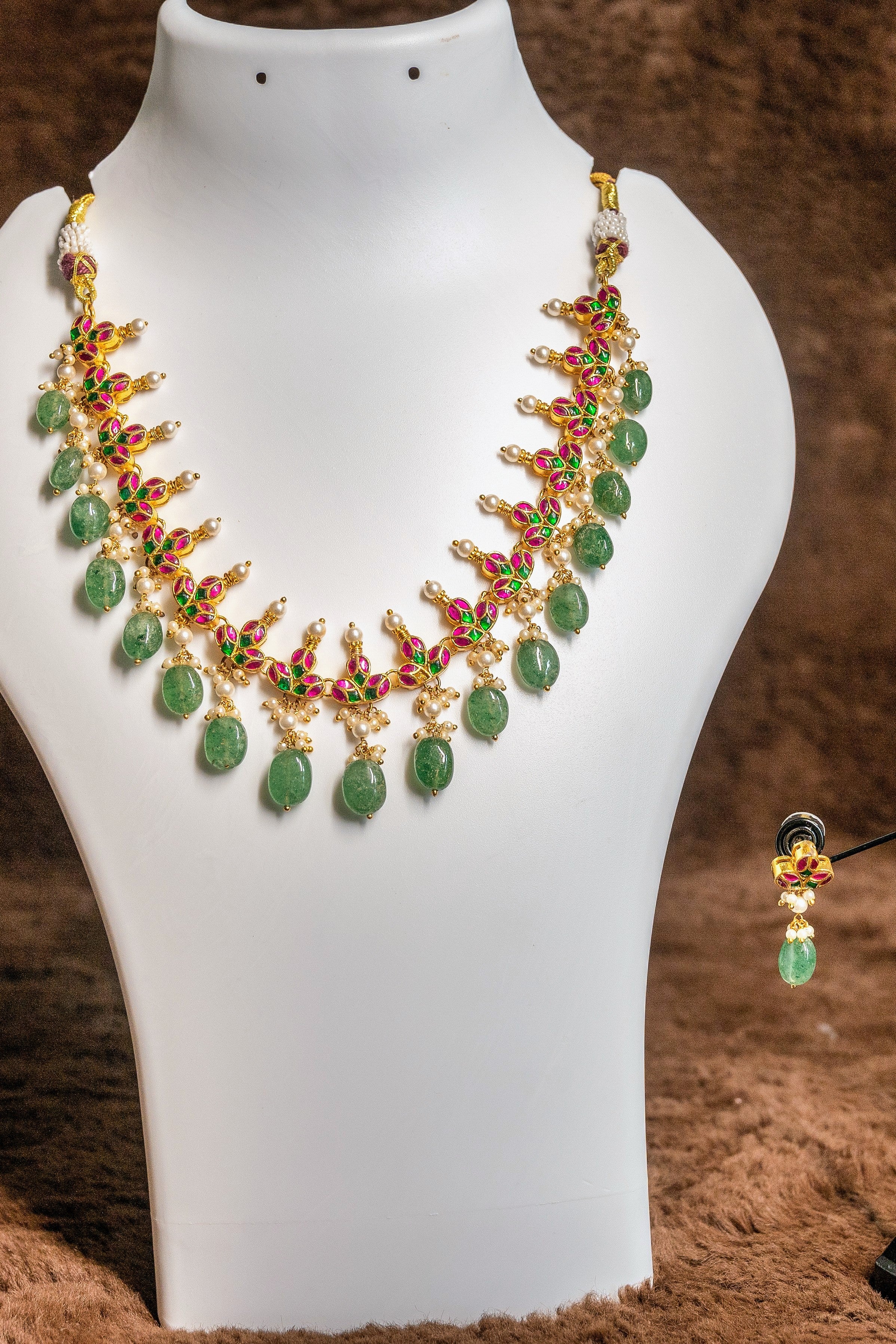 Multicolour Kundan Jewellery Set