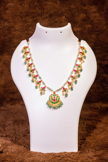 Bead Jadau Kundan Necklace Set