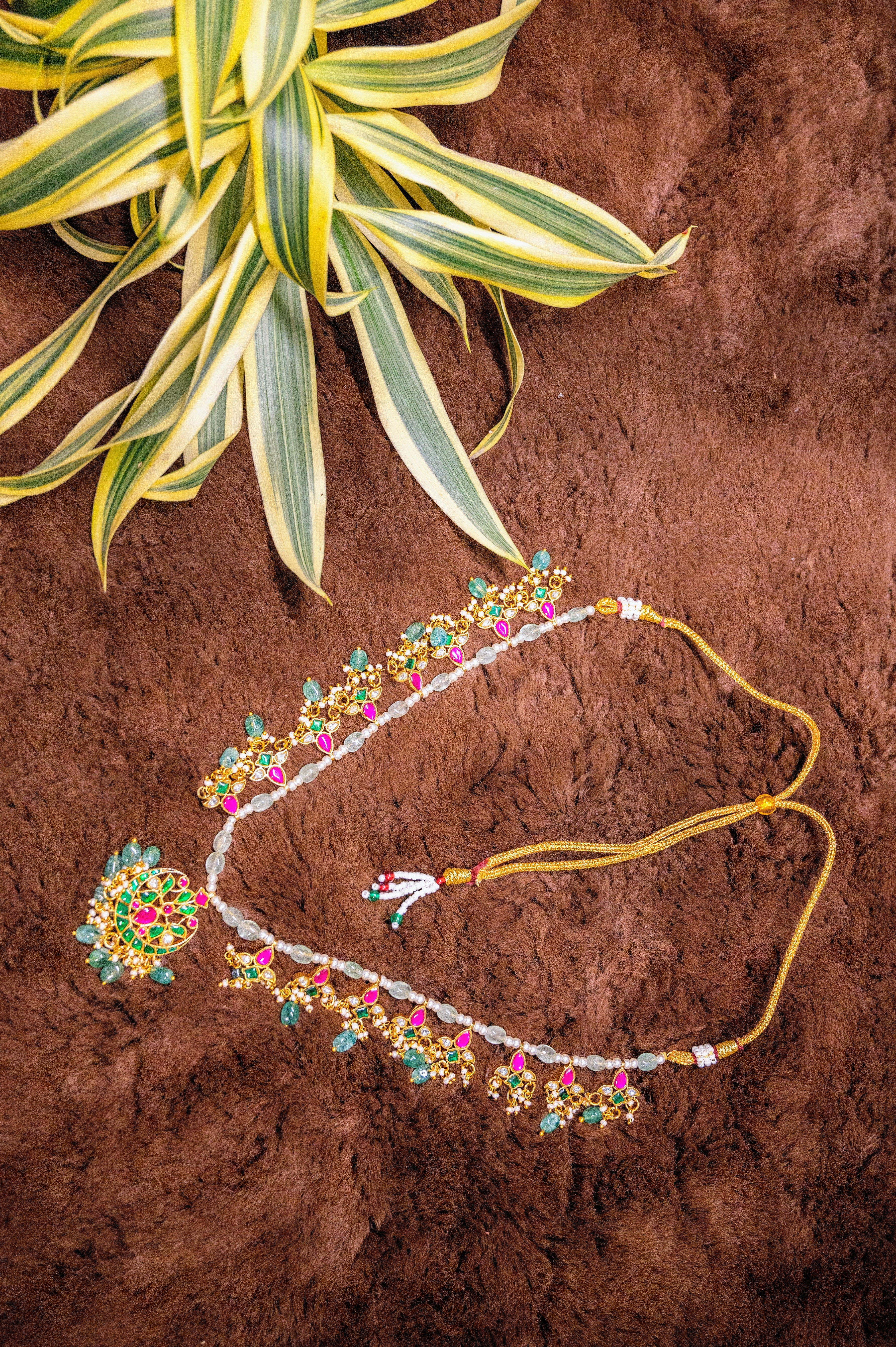 Bead Jadau Kundan Necklace Set