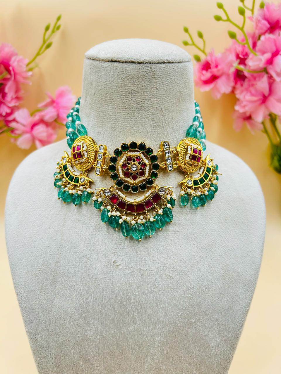 Jadau Kundan Necklace Set