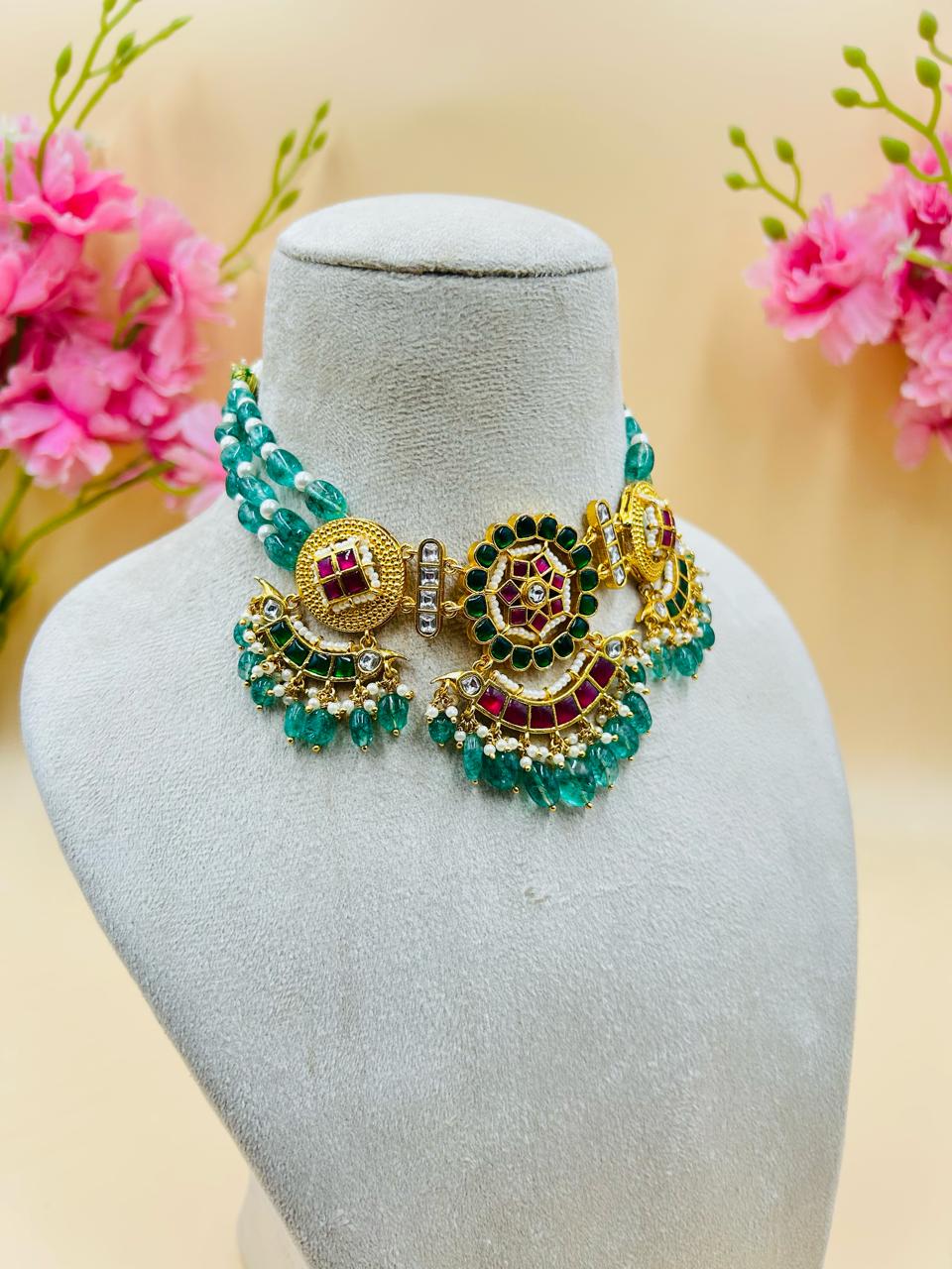 Jadau Kundan Necklace Set