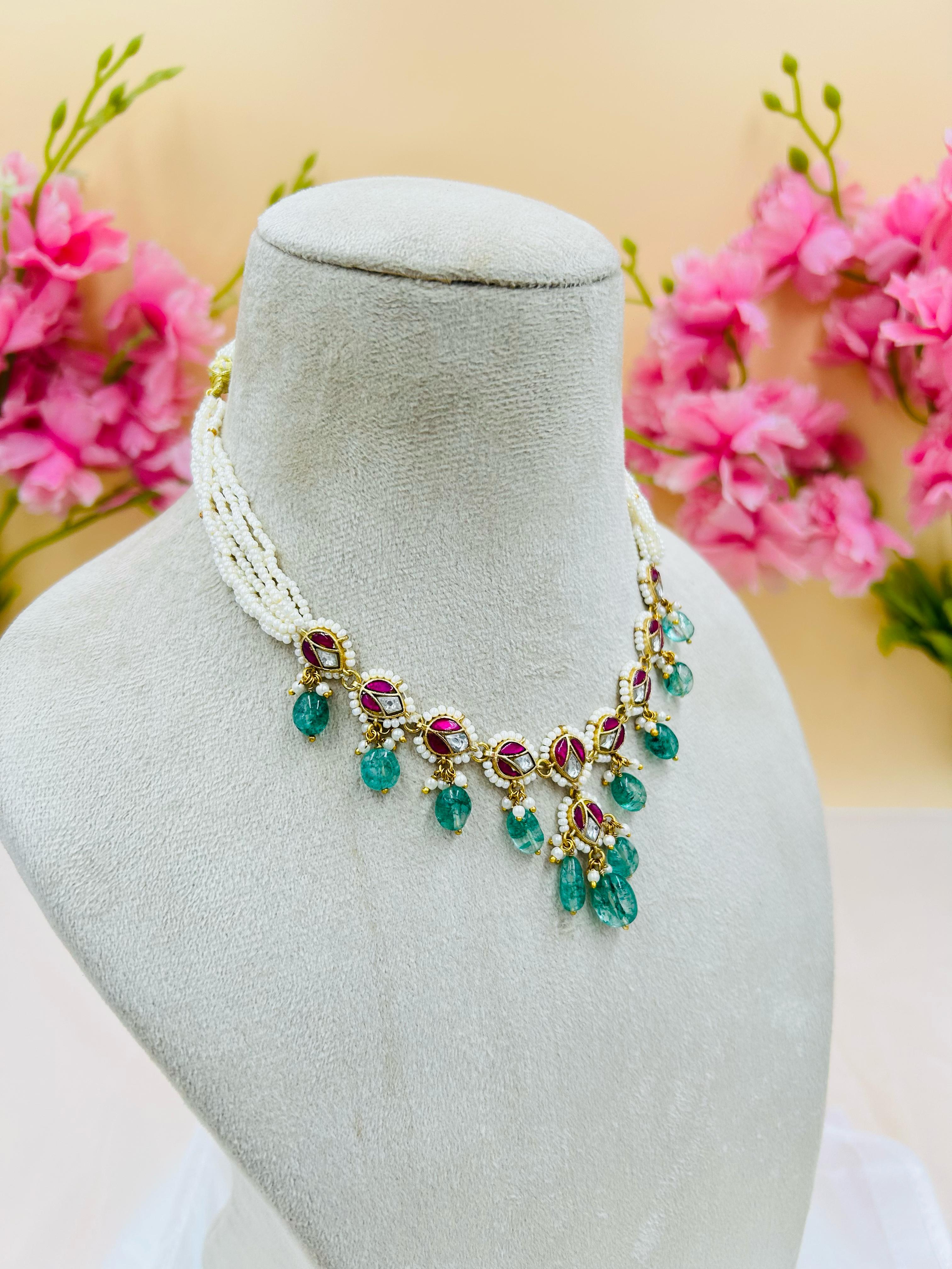 Jadau Kundan Necklace Set