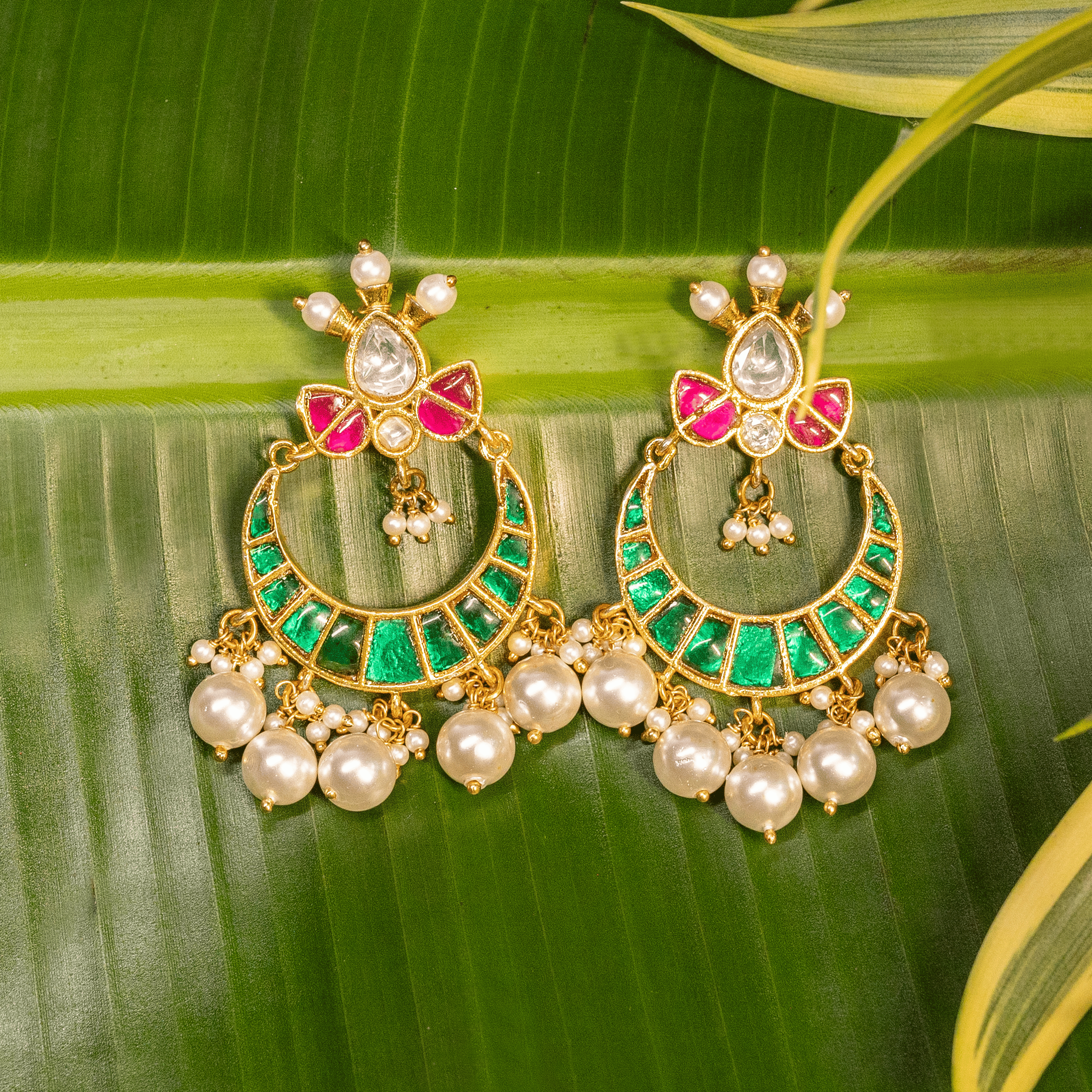 Jhumki Kundan & Stone Trendy Earring