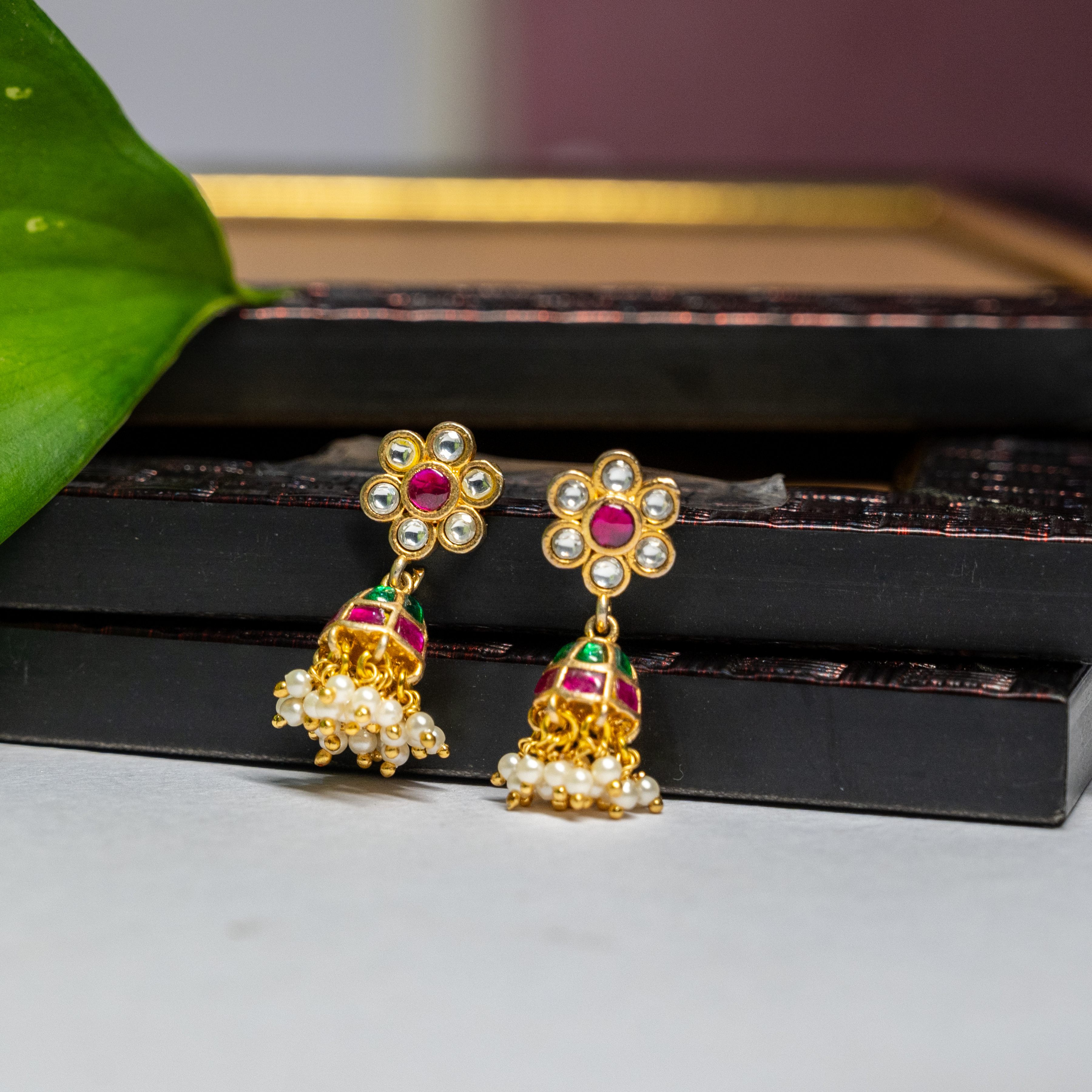 Flower Pattern Jhumki