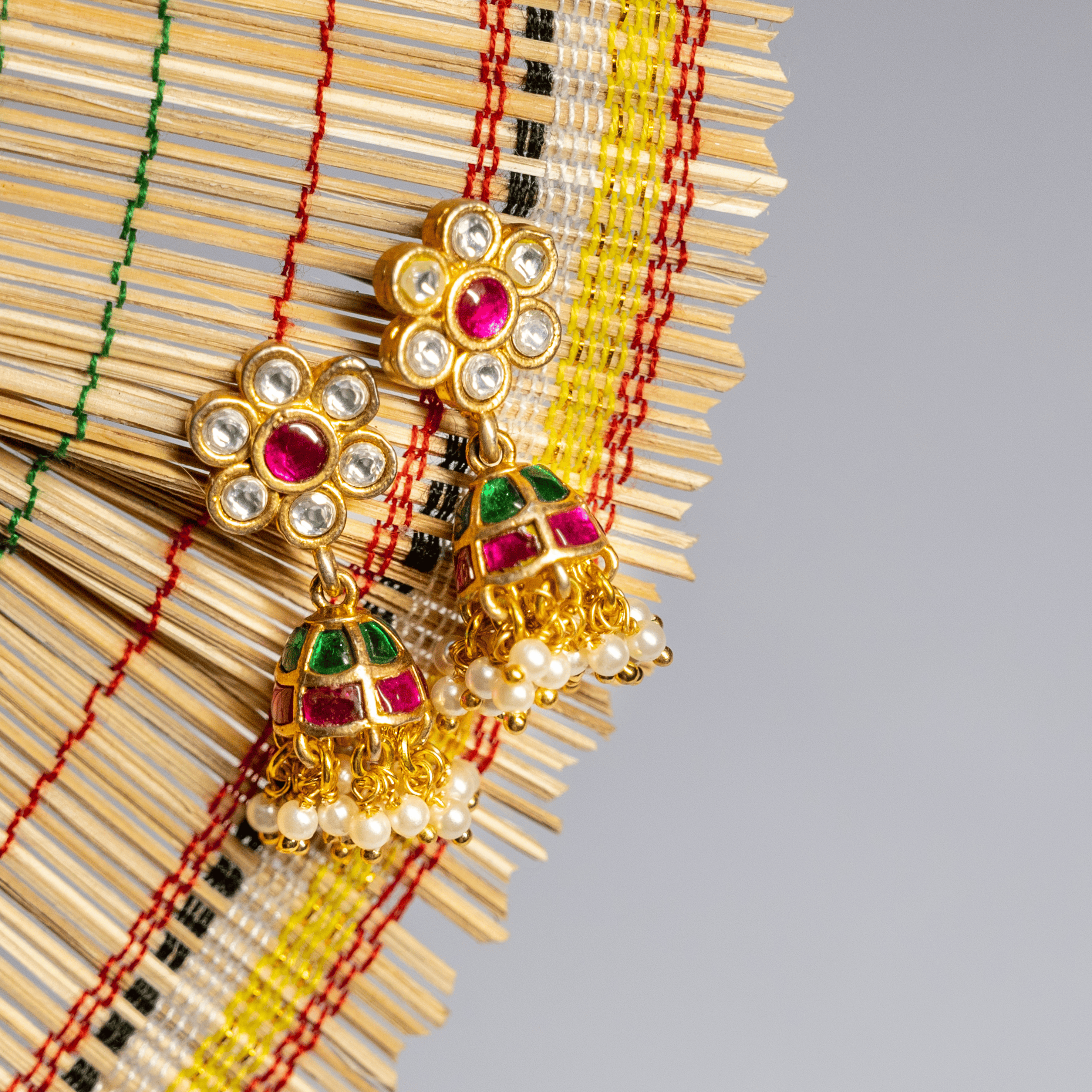 Flower Pattern Jhumki